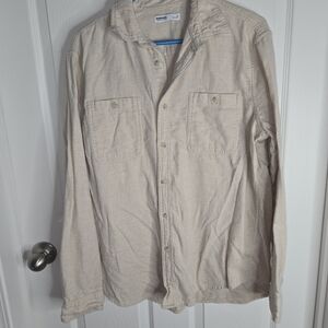 Sonoma Men's Cream Casual Button Down Shirt